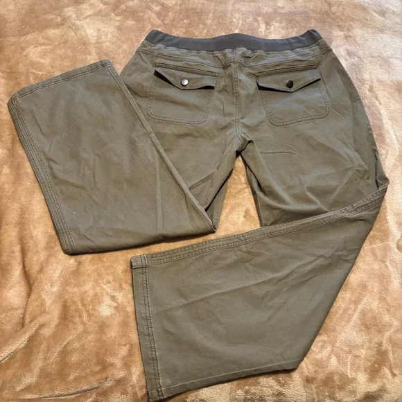 Solid Seam Detail Drawstring Mid Rise Straight Leg Pants - Picture 7 of 8